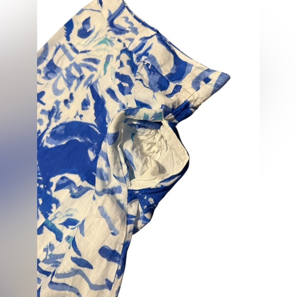 Anthropologie Maeve A-Line Printed Maxi Skirt SIZE 12  Blue Abstract - Picture 10 of 12